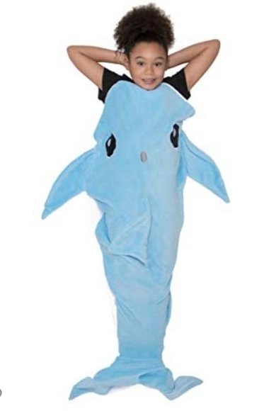 Funziez! Blue Dolphin Blanket/Sleeping Bag - Picture 2 of 5